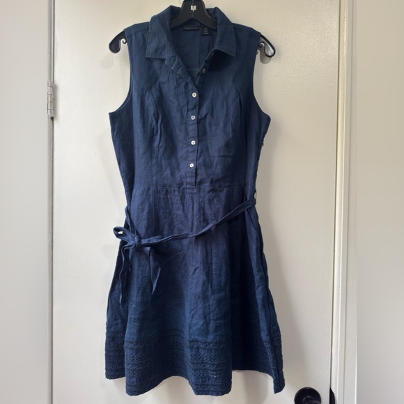 Tahari Navy Sleeveless Mini Dress - Picture 4 of 13